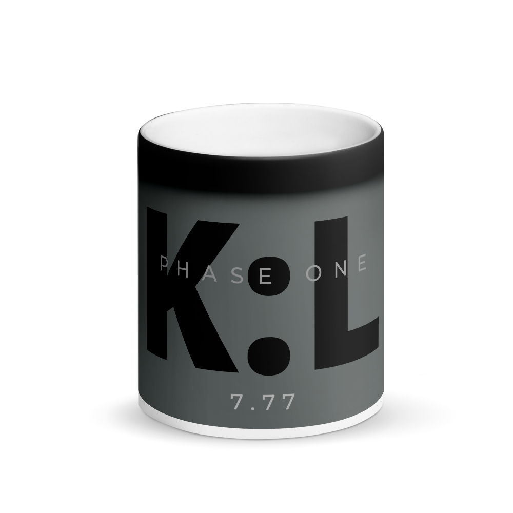 K:L Phase One Gun Metal Matte Black Magic Mug