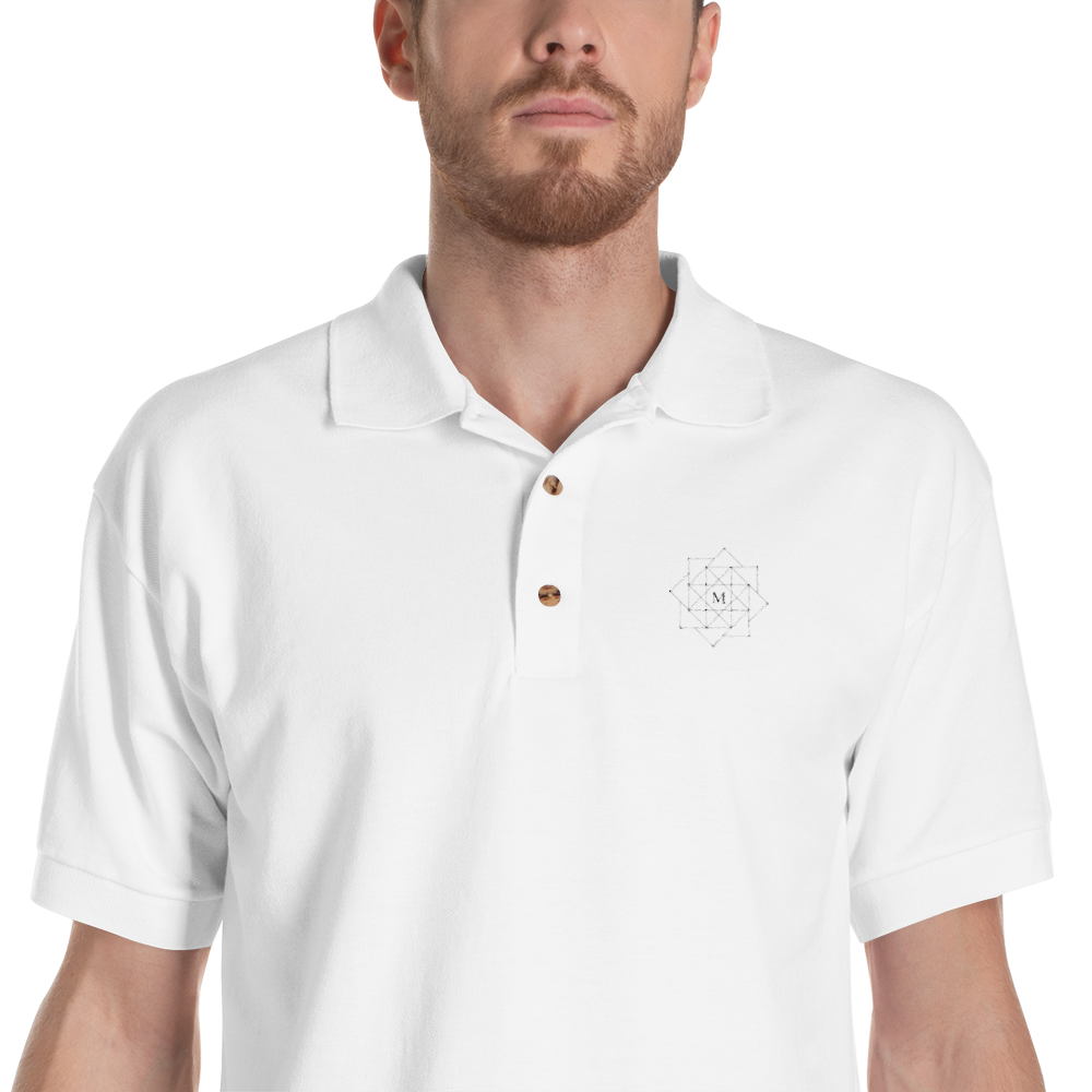 Man Mode Matrix Embroidered Polo