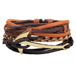 Retro Punk Combination Leather Bracelet Set