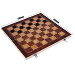 The Natural Redwood Chess, Backgammon & Draughts Set