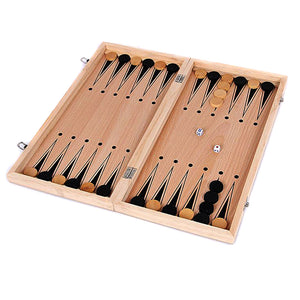 The Natural Redwood Chess, Backgammon & Draughts Set