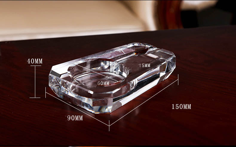 The Trapezoide Crystal Single Cigar Tray