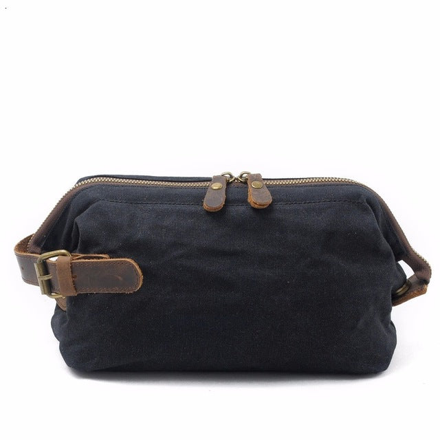 The Canvas & Leather Wash Bag