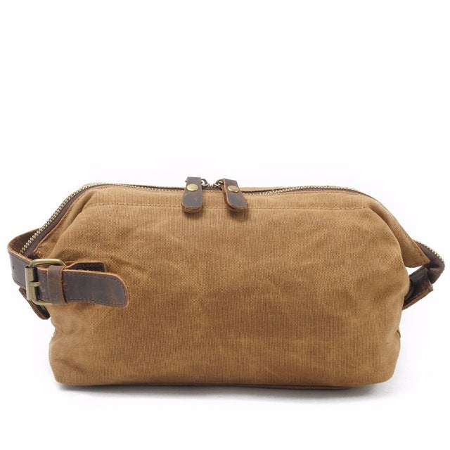 The Canvas & Leather Wash Bag