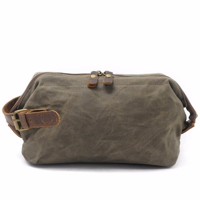 The Canvas & Leather Wash Bag