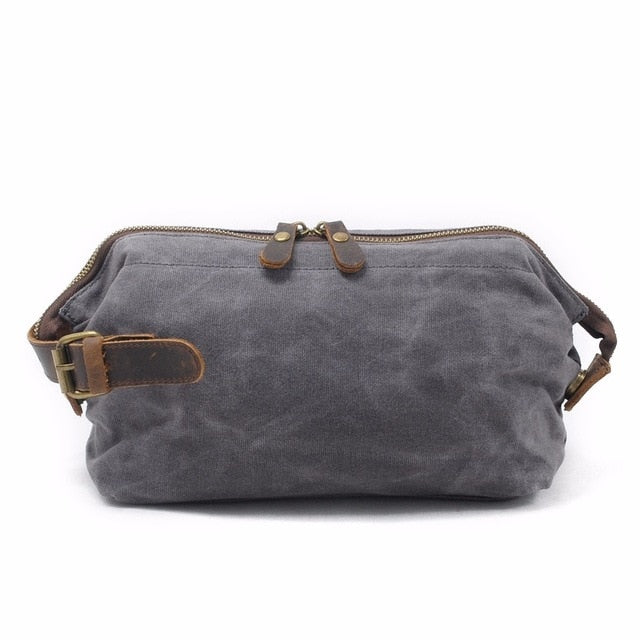 The Canvas & Leather Wash Bag