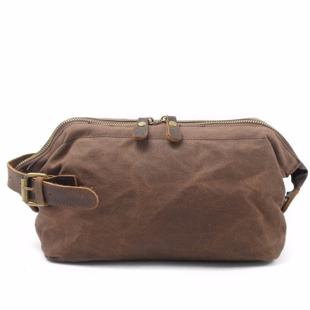 The Canvas & Leather Wash Bag