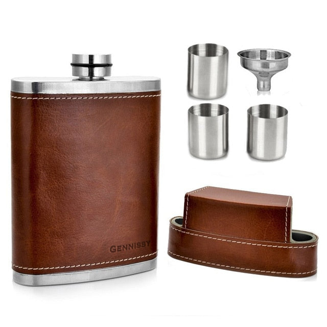 Steel Range Group Hip Flask Set