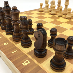 The Natural Pinewood Travel Chess Set