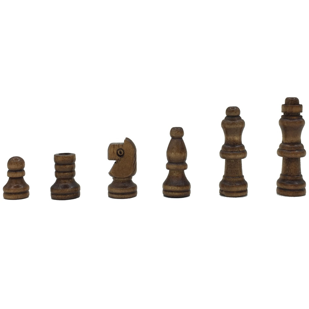 The Natural Walnut Travel Chess, Backgammon & Draughts Set