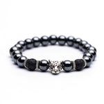 Panther Haematite Stone Bead Bracelet