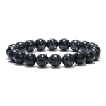 Premium Black & White Marble Stone & Varitas  Bracelet