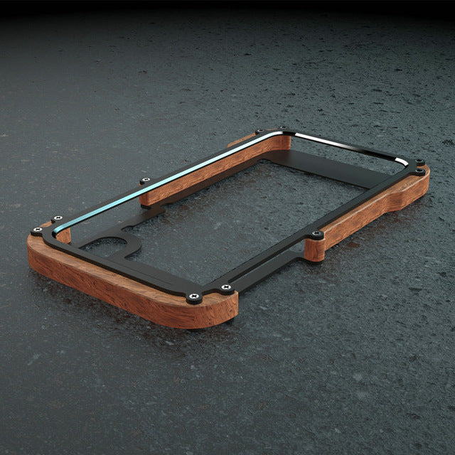 The Shell - Ultra Light-weight Metal Wood Bumper iPhone Case