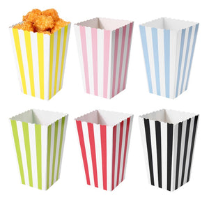 Classic Cinema Popcorn Boxes 6 colours