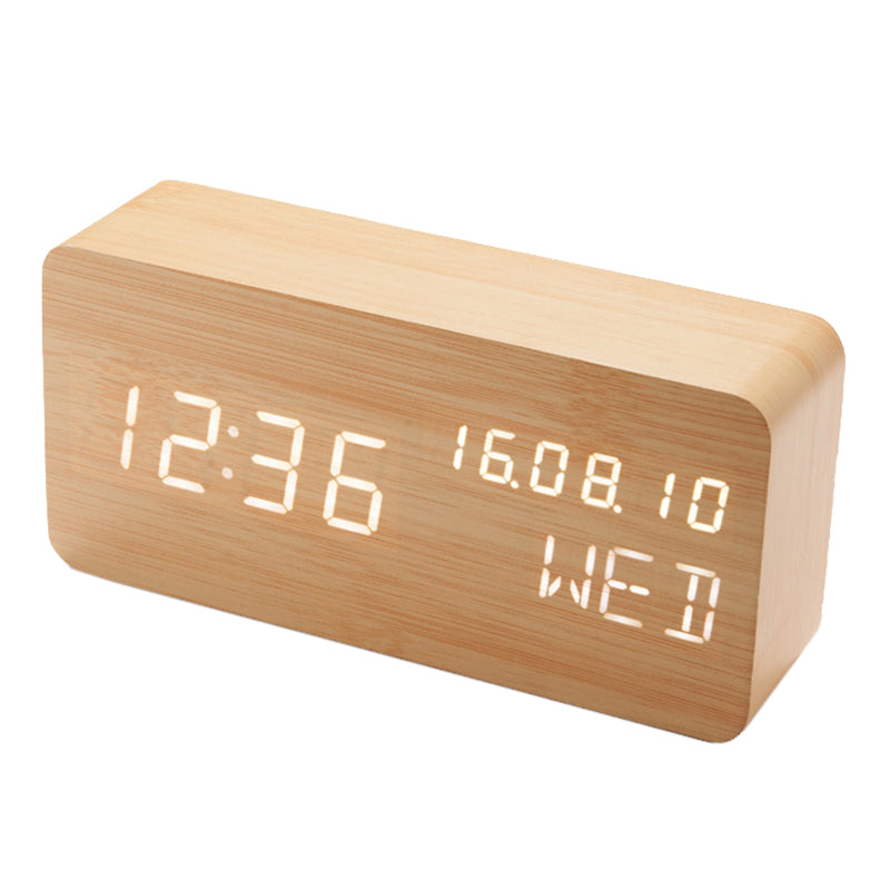 Wood Block Calendar Clock