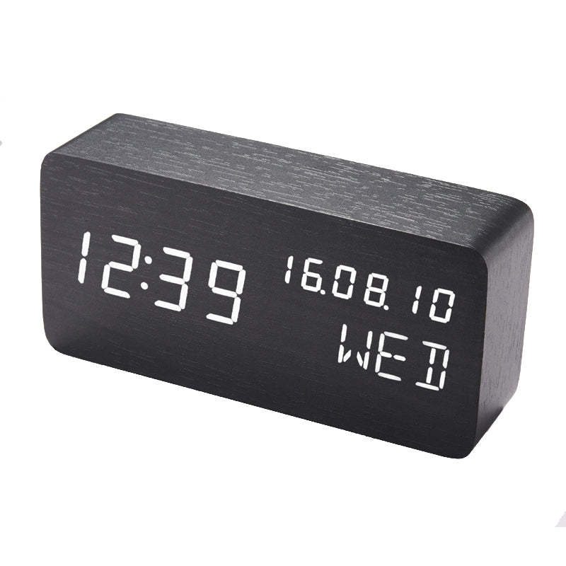 Wood Block Calendar Clock