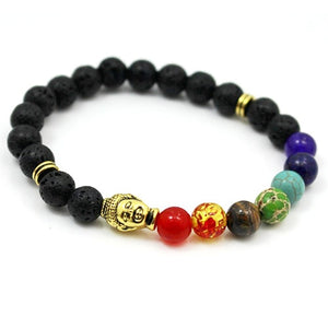 Reiki 7 Chakra Balancing Bead Bracelet Buddha