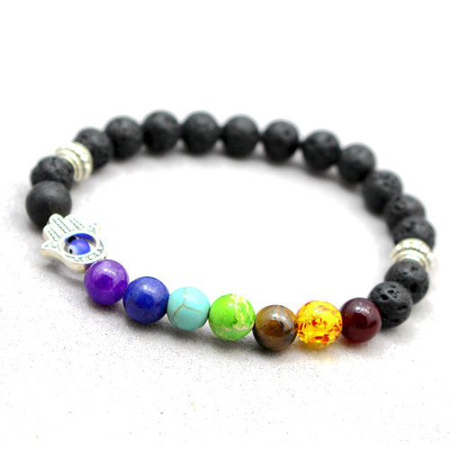 Reiki 7 Chakra Balancing Bead Bracelet Hand