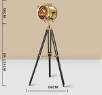 Iron Art Deco Tripod Floor Lamp