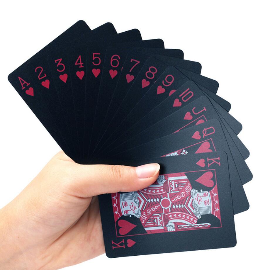 Waterproof PVC Black or Red Playing Cards