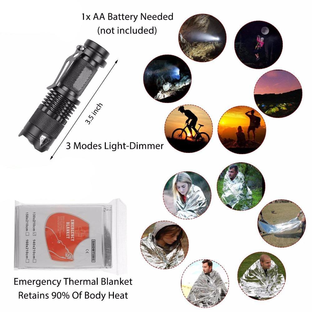 12 in 1 Essential Tactical Survival Kit