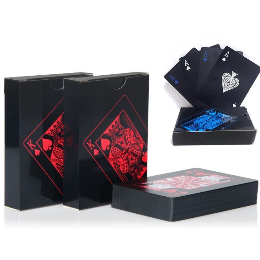 Waterproof PVC Black or Red Playing Cards